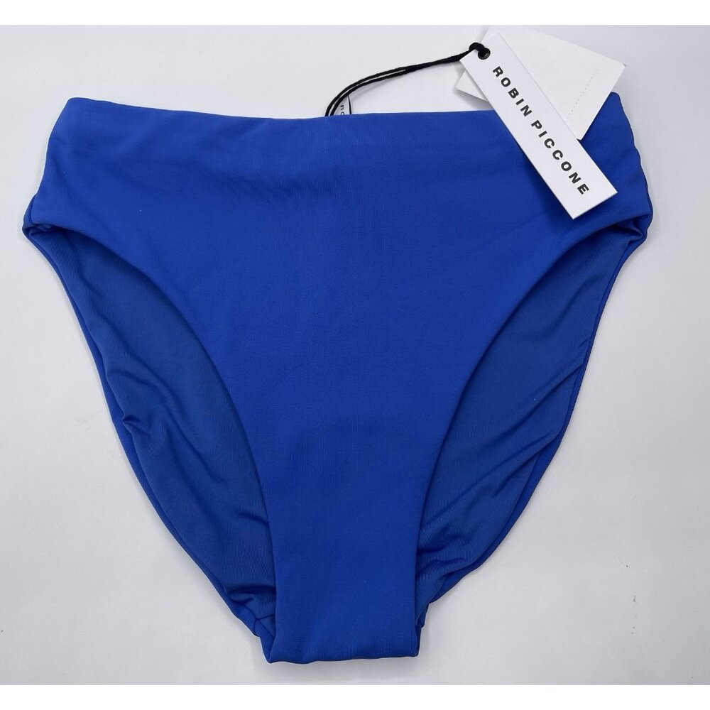 Robin Piccone Bikini Bottom Womens‎ Size Small S Blue High Waist